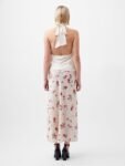 Ennis Satin Halter Neck Cowl Top